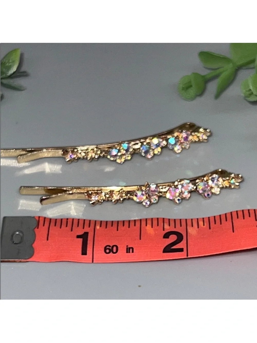 Gold Crystal Floral Bobby Pin Set - Women FINAL PRICE DROP